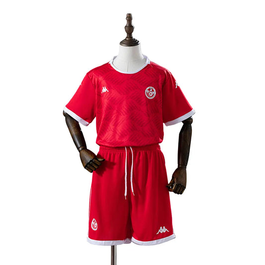 Conjunto Tunísia Copa do Mundo Titular 2026 – Versão Torcedor Kids - Imagem 1